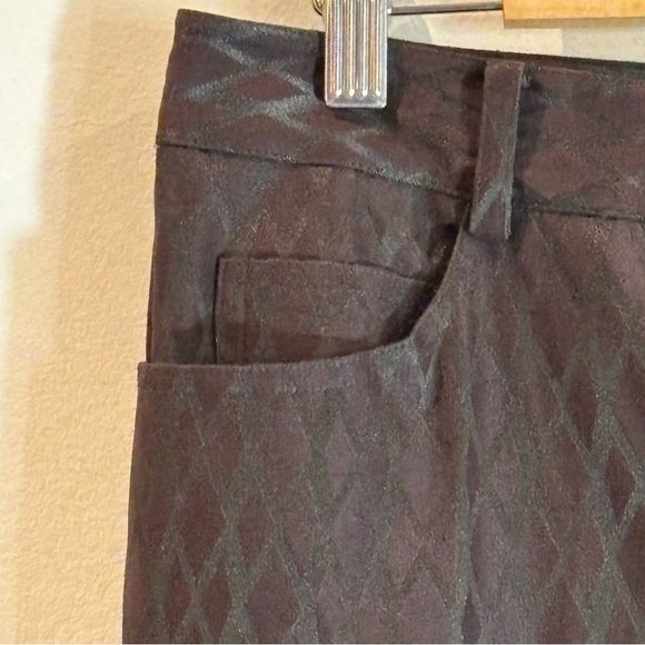MAG BY MAGASCHONI Sz 4  (estimated) Diamond Pattern Design Trouser Pants - Picture 5 of 10